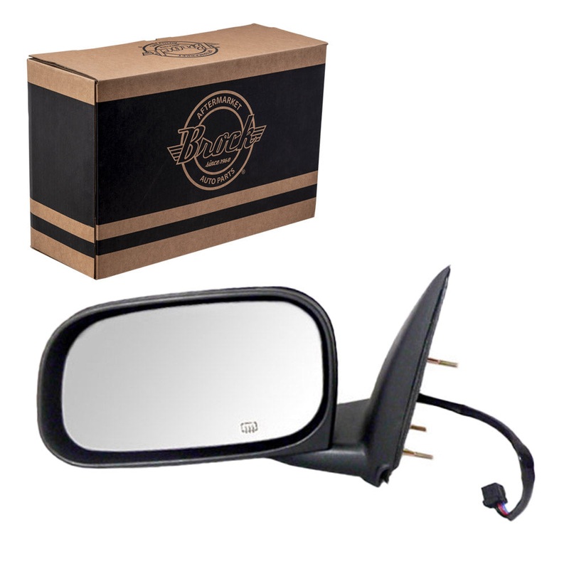 Replacement Driver Power Side View Mirror Heated 6×9 Textured Compatible with 05-11 Dakota 06-09 Raider 55077625AH