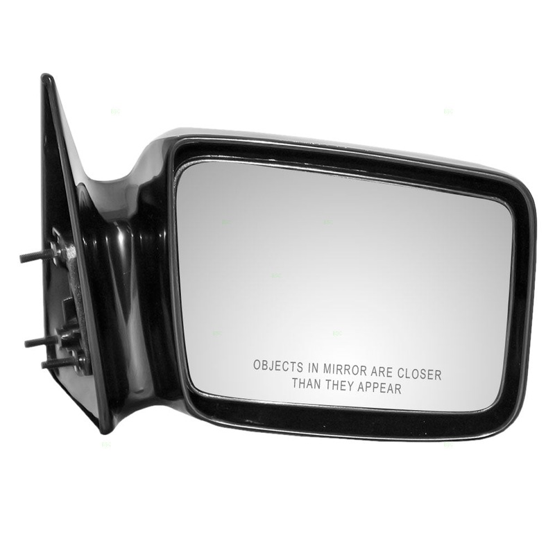 Replacement Passenger Manual Side View Mirror 5×7 Ready-to-Paint Black Compatible with 1987-1996 Dakota 4354344