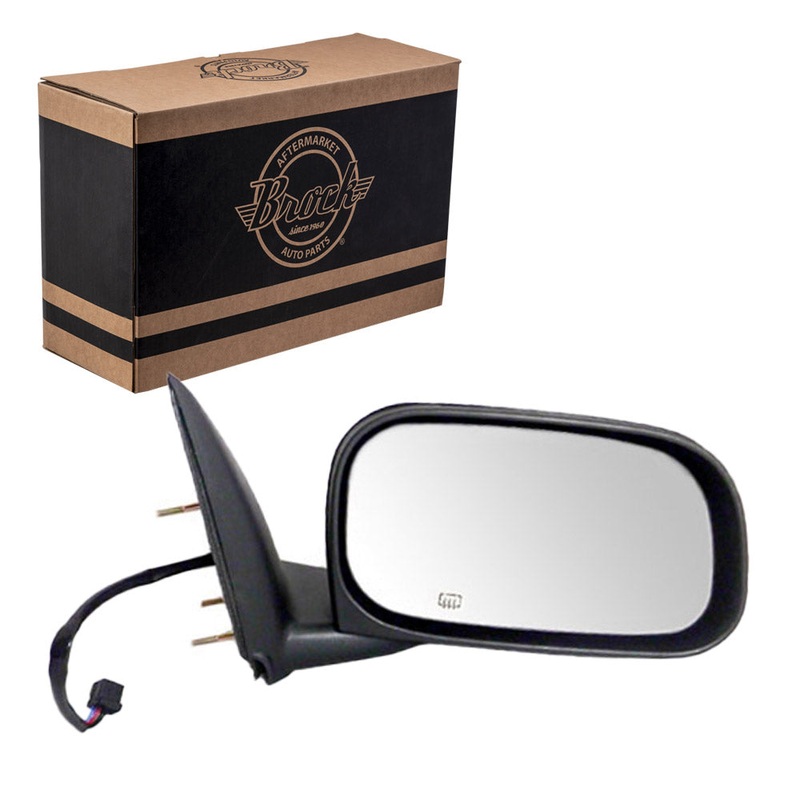 Replacement Passenger Power Side View Mirror Heated 6×9 Textured Compatible with 05-11 Dakota 06-09 Raider 55077624AI
