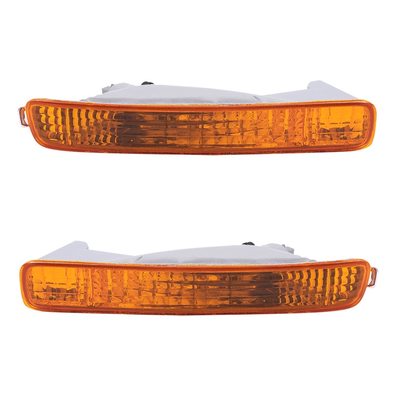 Brock Replacement Driver and Passenger Park Signal Front Marker Lights Lamps Lenses Compatible with 96-97 Accord 33352-SV4-A02 33302-SV4-A02