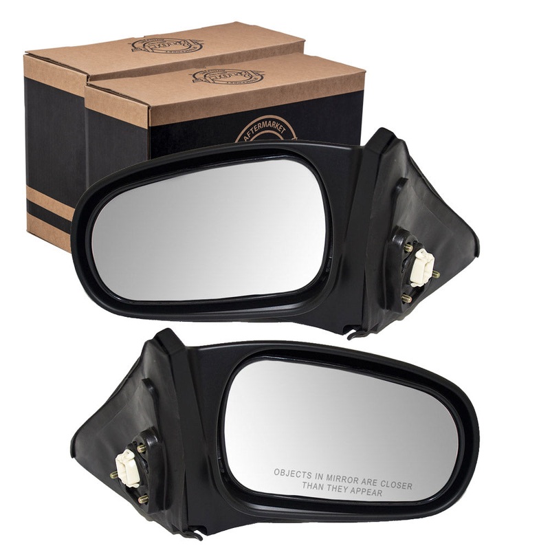 Brock Replacement Driver and Passenger Power Side View Mirror Compatible with 1996-2000 Civic Coupe 76250-S02-A25ZB 76200-S02-A25ZB