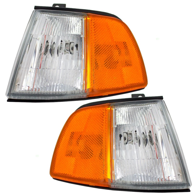Brock Replacement Driver and Passenger Signal Side Marker Lights Lamps Compatible with 90-91 Civic 34350-SH3-A11 34300-SH3-A11
