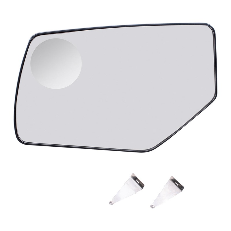 Brock Replacement Driver Power Side Door Mirror Glass with Base Heated Spotter Glass Compatible with 2015-2020 Tahoe Suburban Yukon Yukon XL & Denali