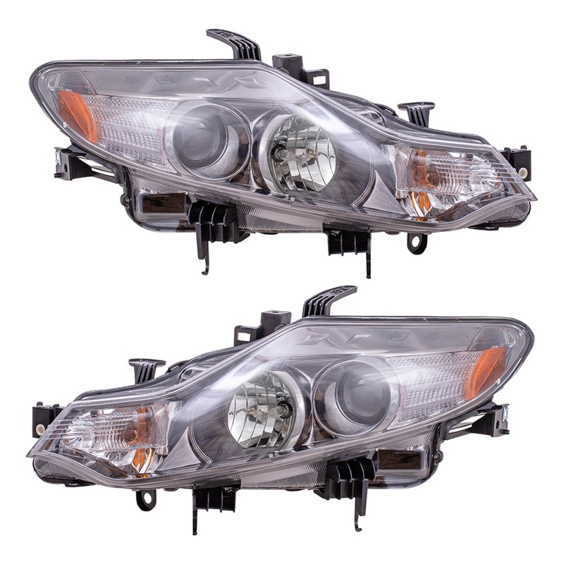 2009-2014 Nissan Murano Halogen Combination Headlight Assembly Set LH+RH