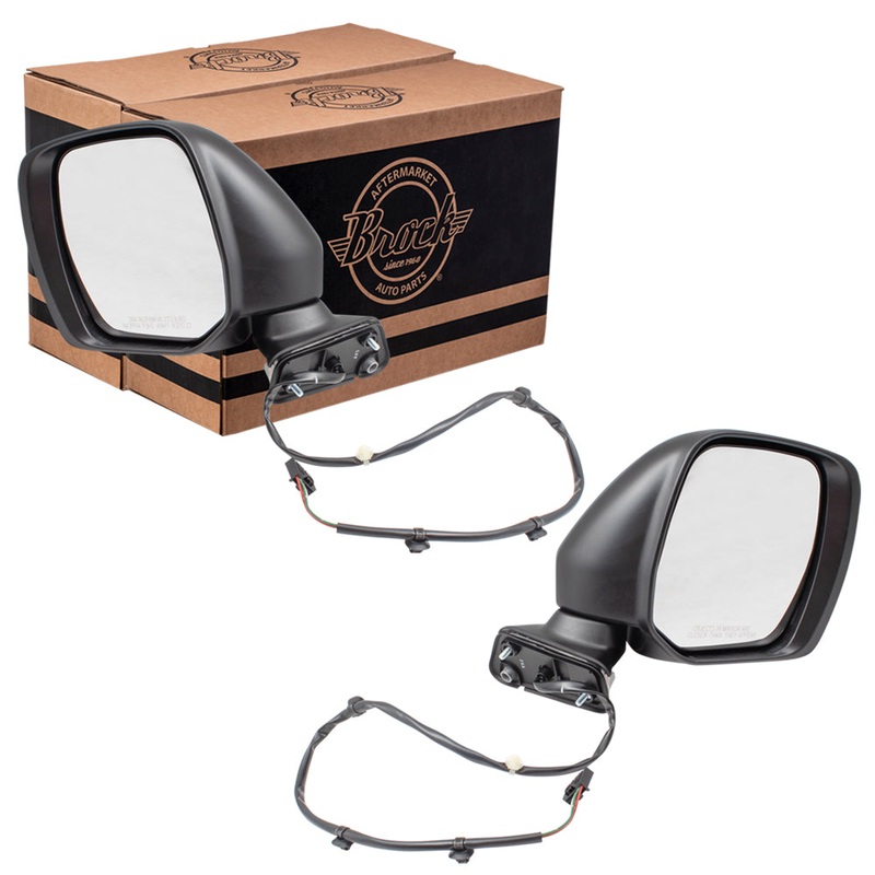 Brock Pair Set Power Side View Mirrors Heated Glass w/ Housing Compatible with 11-17  Quest   963021JA3C 963011JA3C NI1320279 NI1321279