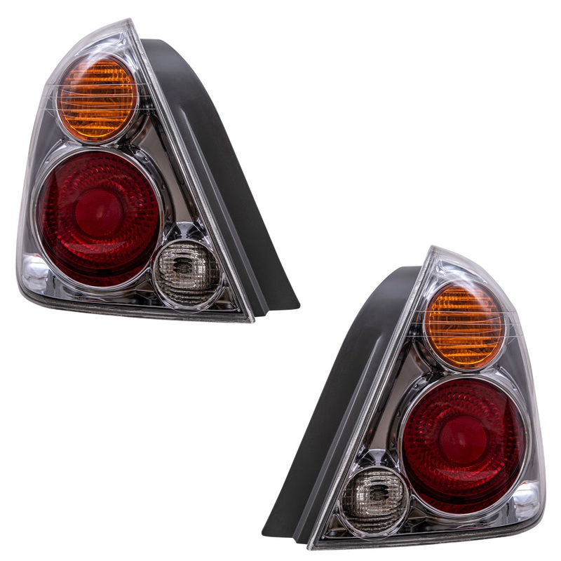 Brock Replacement Driver and Passenger Taillights Tail Lamps Compatible with 02-04 Altima 26555-8J025 26550-8J025