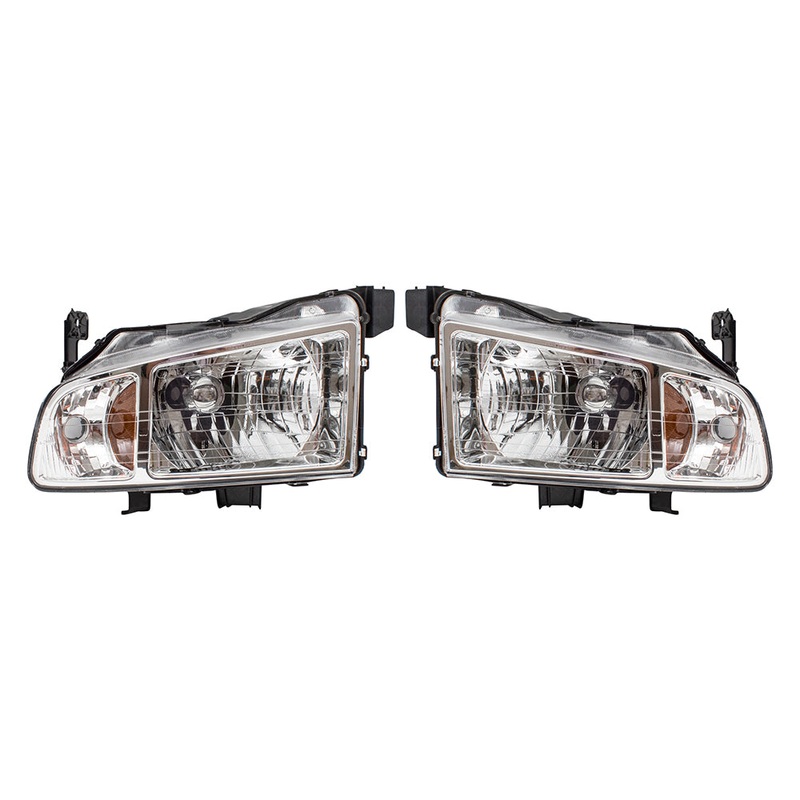 Brock Replacement Pair Set Halogen Combination Headlamp Type Headlight Units Compatible with 09-14 Ridgeline Pickup 33151SJCA11 33101SJCA11