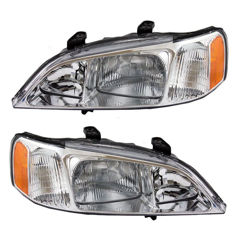 Brock Replacement Pair Set HID Combination Headlights Headlamps Replacement Compatible with 99-01 TL (with pre-installed HID Lighting) 33151S0KA01 33101S0KA01