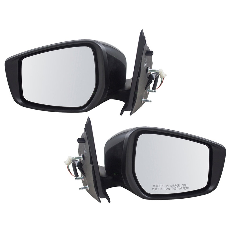 Pair Set Power Side View Mirrors Compatible with 15-19 Versa Sedan 96374-9KK1H 96301-9KK1A