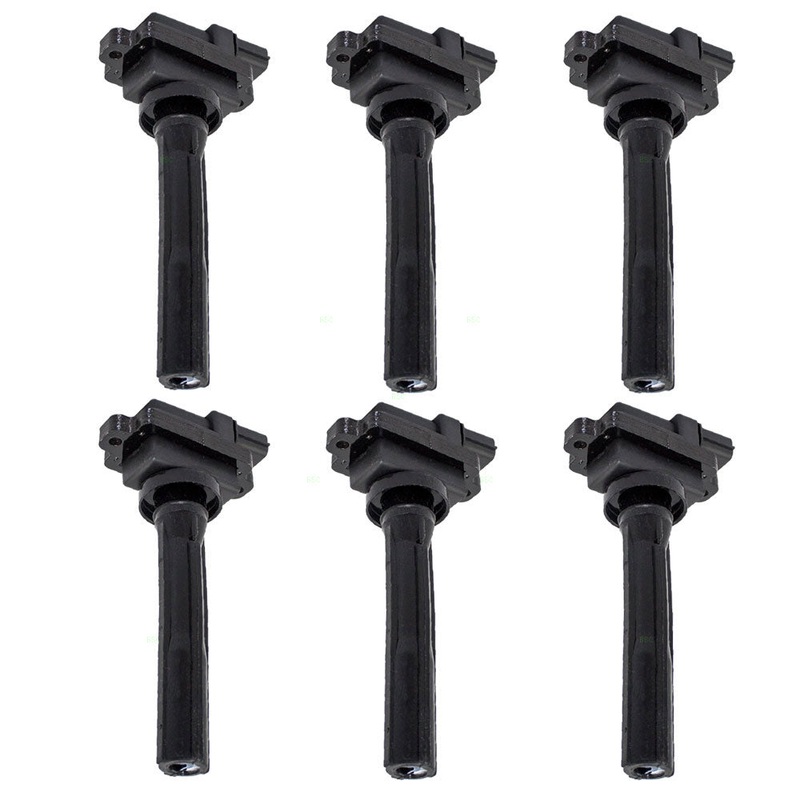 Brock Replacement 6 Piece Set Ignition Spark Plug Coils Compatible with Various Models 91177574 33410-77E22