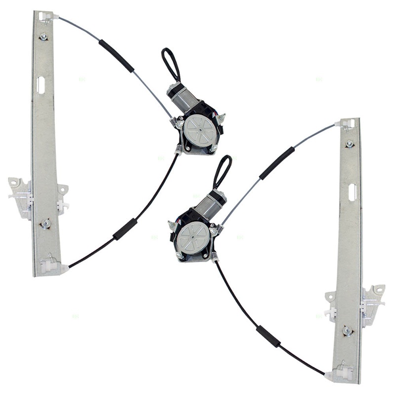 Brock Replacement Driver and Passenger Front Power Window Lift Regulators & Motors Assemblies Compatible with 01-06 SUV EC0259560H EC0258560J