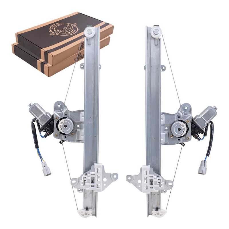 Brock Replacement Driver Left Passenger Right Front Power Window Regulators With Motor Compatible With 13-24 Leaf
