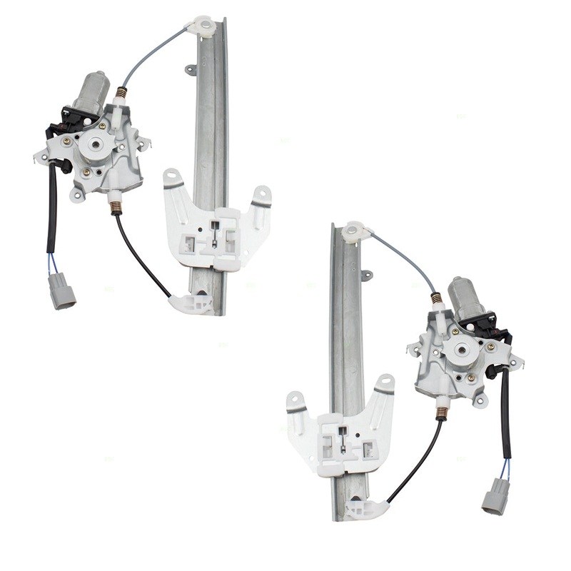 Brock Replacement Pair Set Rear Power Window Regulators w/Motors Compatible with 08-13 Rogue & 14-15 Rogue Select 80731JX00C 82720JM00A