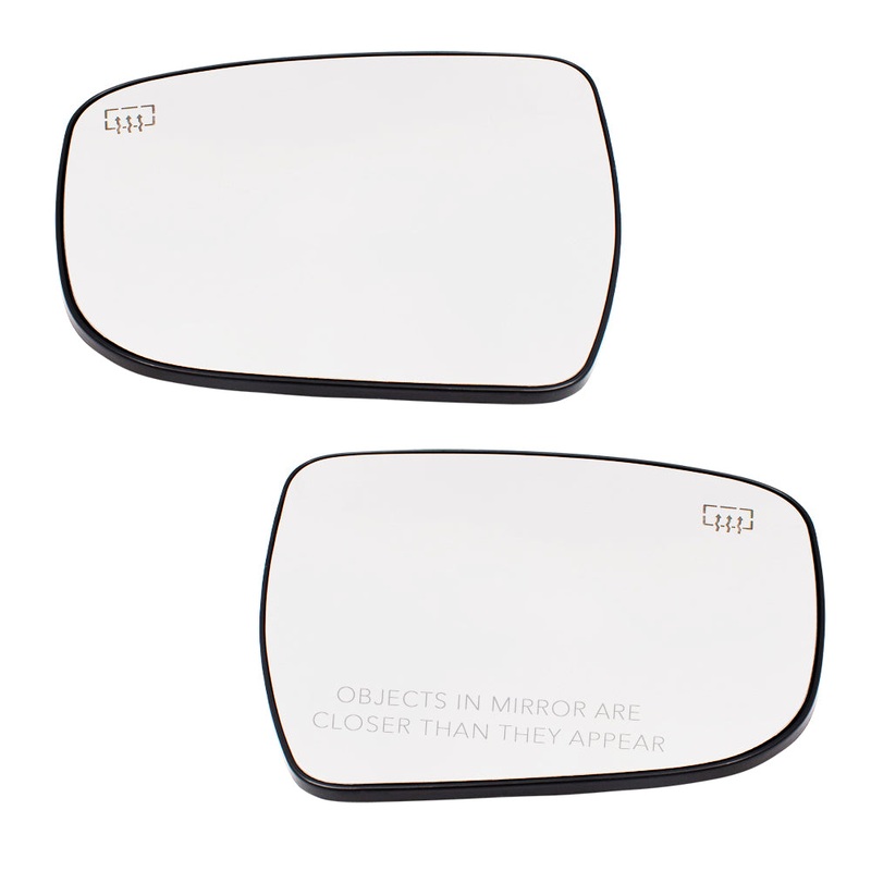 Brock Replacement Pair Set Side View Mirror Glass & Bases Heated Compatible with 15-21 Murano 14-20 Rogue 13-20 Pathfinder 963664BA1A 963654BA1A