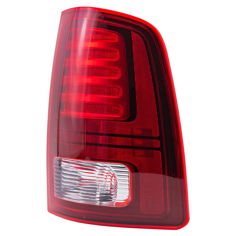 Brock Replacement Passenger Right LED Combination Tail Light Assembly With Black Trim Compatible With 2013-2018 RAM Pickup 2019-2023 RAM 1500 Classic