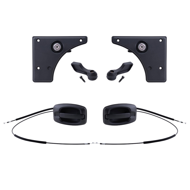 Brock Replacement Driver Left Passenger Right Inside & Outside Sliding Side Door Handles With Inside Bezel Textured Black 6 Piece Set For 2014-2023 RAM Promaster