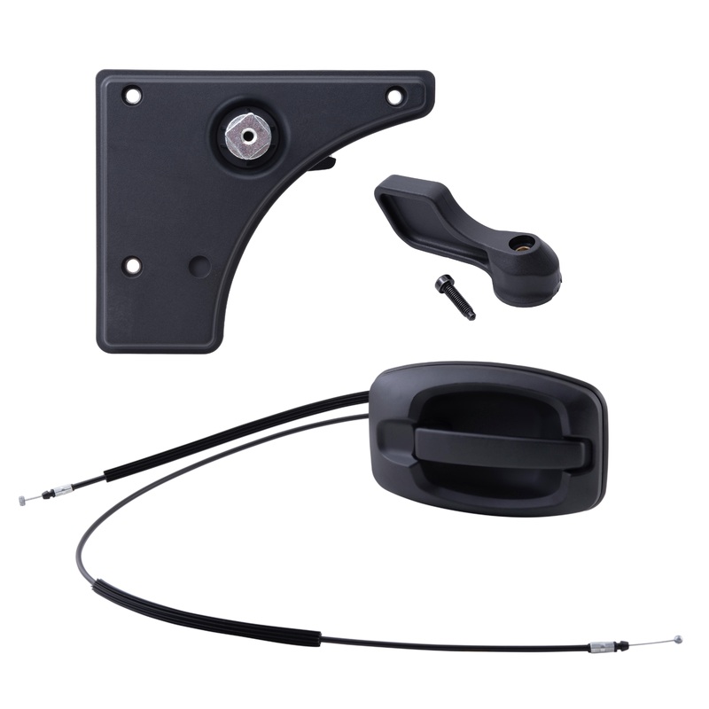 Brock Replacement Passenger Right Inside & Outside Sliding Side Door Handle With Inside Bezel Textured Black 3 Piece Set For 2014-2023 RAM Promaster