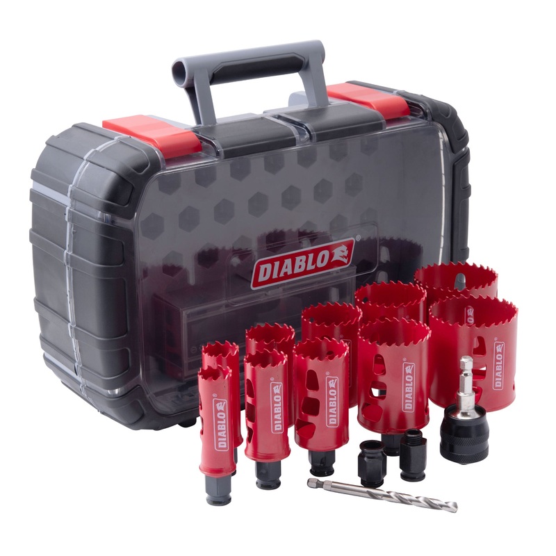 Diablo DHS14SGP General Purpose Bi-Metal Hole Saw 14 Piece Set