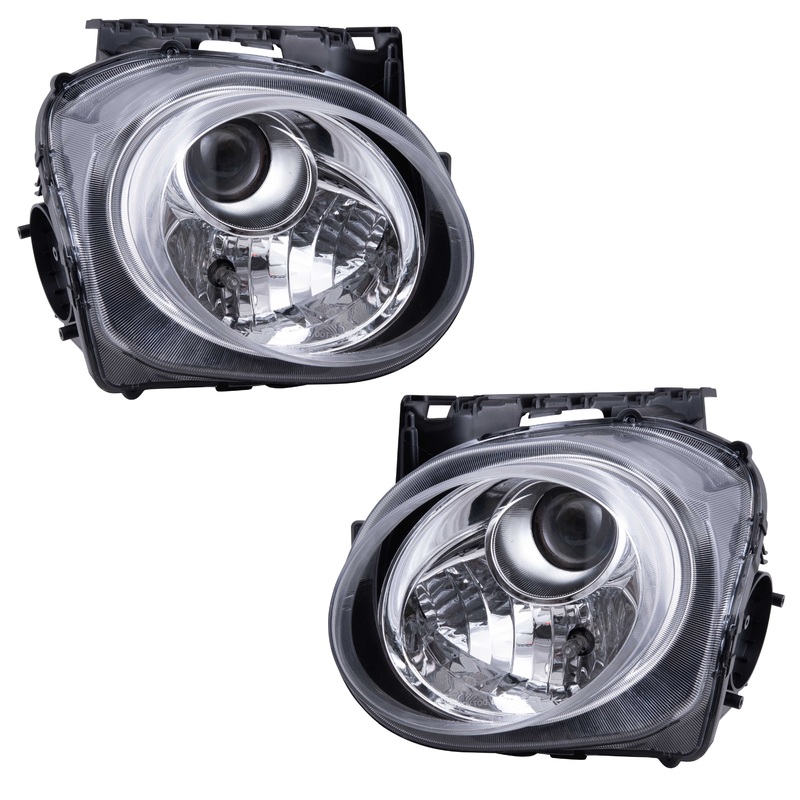 Halogen Headlight Assembly Set Driver Side Left Passenger Side Right for 2015-2017 Nissan Juke