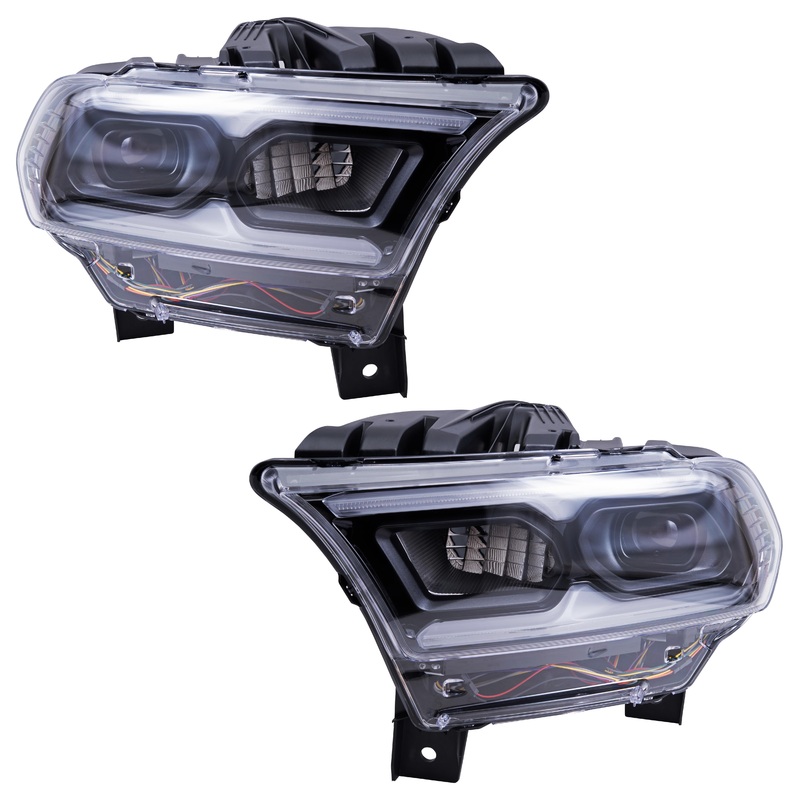 LED Combination Headlight Assembly With LED Type Signal-Black Trim-Automatic High Beam Without Automatic Leveling Set Driver Left Passenger Right For 2021-2023 Dodge Durango