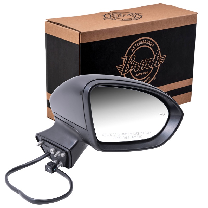 Power Door Mirror Paint To Match Black With Heat-Blind Spot Detection Without Signal Passenger Right for 2016-2019 Chevrolet Cruze