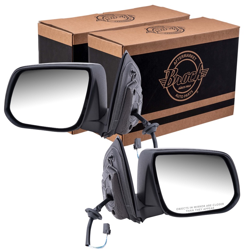 Power Door Mirror Set Paint To Match Black Without Heat Driver Left Passenger Right for 2018-2022 Chevrolet Colorado 2017-2018 GMC Canyon