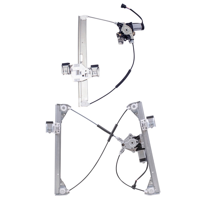 Brock Aftermarket Replacement Front and Rear Passenger Right Power Window Regulators Set with Motor Compatible with 2003-2009 Hummer H2