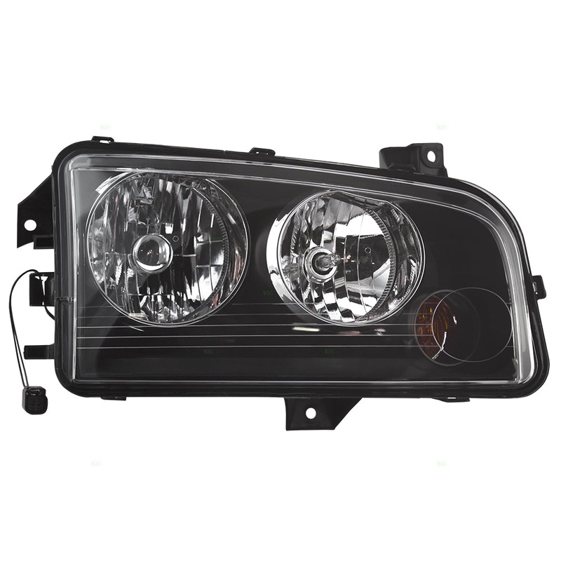 Brock Headlight Assembly for 06-10 Dodge Charger Passengers Halogen Lens 4806164AF