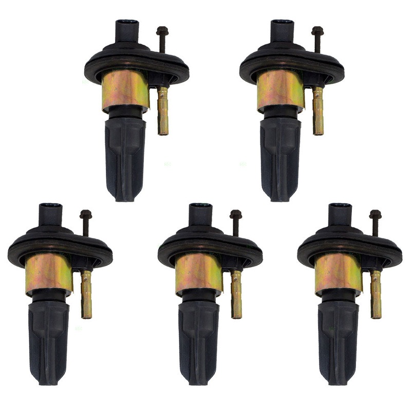 Brock Replacement 5 Pc Set Ignition Spark Plug Coils Compatible with 2004-2006 Colorado Canyon 2006 H3 i-Series Pickup Truck 5 cyl l5 12568062