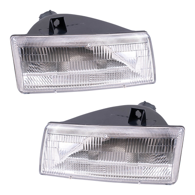 Brock Replacement Set Driver and Passenger Headlights Compatible with 1991-1995 Caravan Van 4451731 4451730