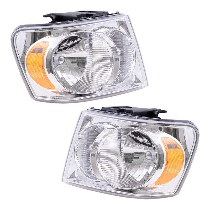 Brock Replacement Set Driver and Passenger Headlights Compatible with 2007-2009 Durango 55078017AI 55078018AI