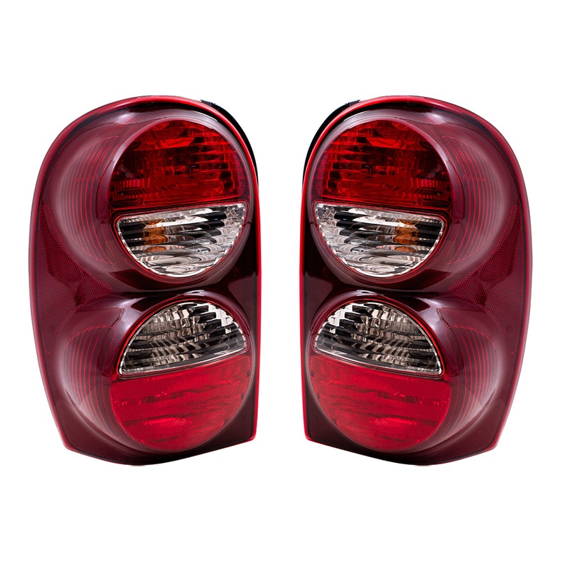 Brock Replacement Set Driver and Passenger Tail Lights Compatible with 2005-2007 Liberty 55157061AC 55157060AD