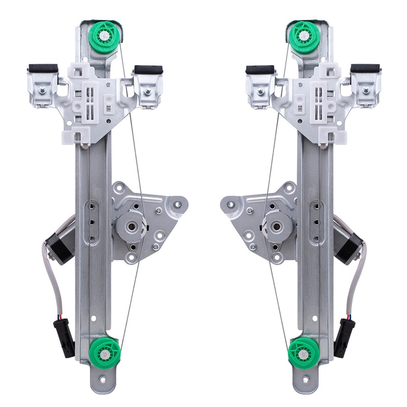 Brock Replacement Set Rear Power Window Regulators with Motors Compatible with 2013-2016 SRX Performance Luxury Premium Base
