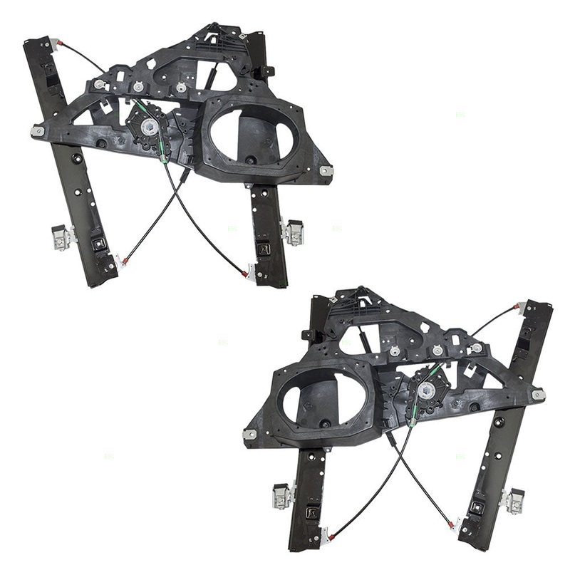 Brock Aftermarket Replacement Front Driver Left Passenger Right Power Window Regulator Without Motor Set Compatible With 2007-2017 Ford Expedition