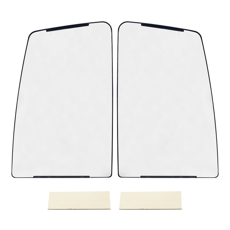Brock Aftermarket Replacement Upper Driver Left Passenger Right Manual Tow Mirror Glass & Base Set without Heat Compatible with 2016-2019 Ford F-650 SD