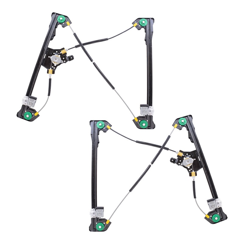 Brock Replacement Driver and Passenger Front Power Window Lift Regulators Compatible with 2004-2008 F150 SuperCab Pickup Truck 6L3Z1823201BA 6L3Z1823200BA