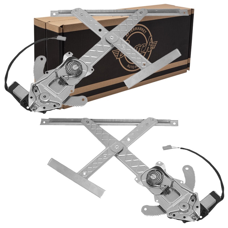 Brock Replacement Driver and Passenger Front Power Window Lift Regulators & Motors Assemblies Compatible with 1997-1998 F150 F250 Light Duty Pickup Truck
