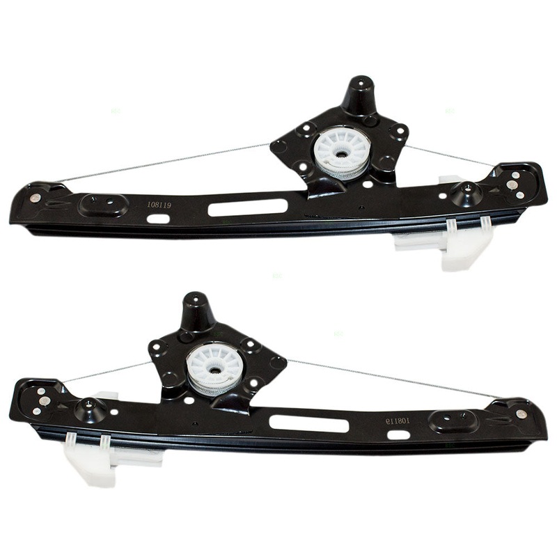 Brock Replacement Driver and Passenger Rear Power Window Lift Regulators Compatible with 2000-2007 Focus 6S4Z 5427001 A 6S4Z 5427000 A