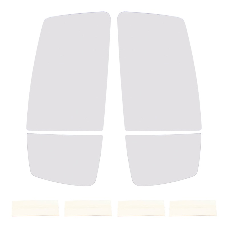 Brock Replacement Driver and Passenger Side Tow Mirrors Glass 4 Piece Set without Heat Compatible with 2016-2019 F-650 SD & 2016-2019 F-750 SD