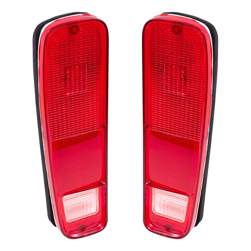 Brock Replacement Driver and Passenger Taillight Tail Lamp Compatible with 1973-1979 F100 F250 F250 Styleside Pickup Truck D4TZ13405A D4TZ13404A