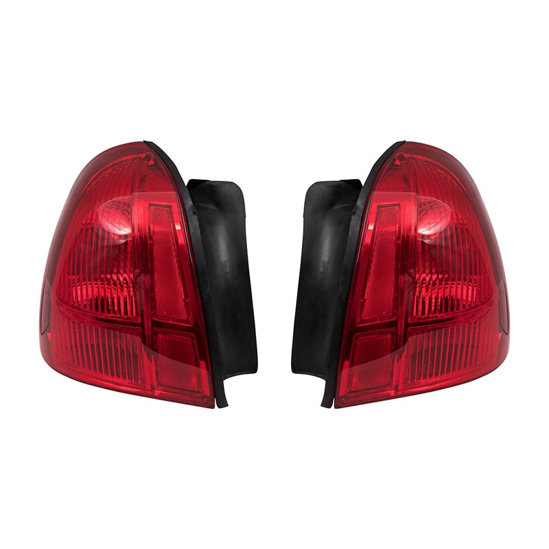 Brock Replacement Driver and Passenger Taillights Tail Lamps Compatible with 2003-2011 Town Car 3W1Z13405AA 3W1Z13404AA