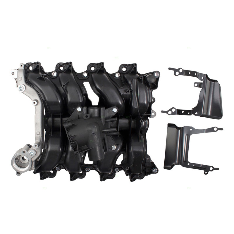 Brock Replacement Upgraded Design Upper Intake Manifold with Thermostat Repair Kit Compatible with 2007-2008 Ford F-150