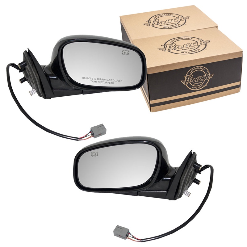 Driver and Passenger Power Side View Mirrors Heated Replacement for 1998 1999 2000 2001 2002 Town Car XW1Z17682BA XW1Z17682AA