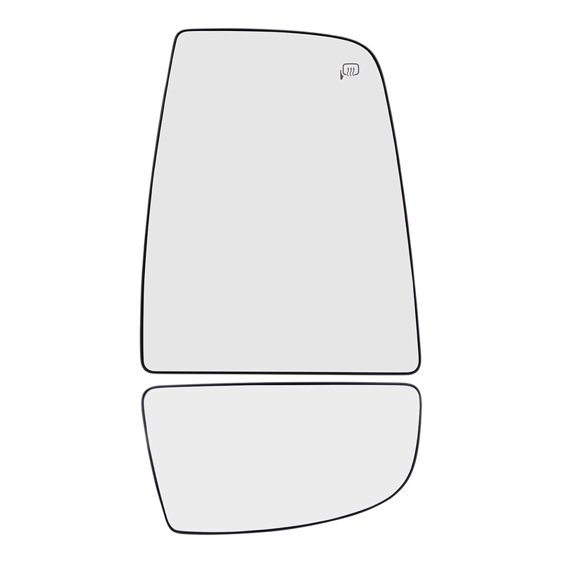 Passenger Side Upper & Lower Tow Mirrors Glass & Base Set for 2015-2020 Transit