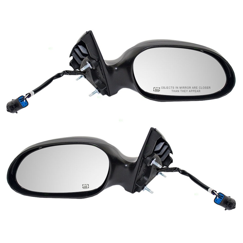 Brock Replacement Driver and Passenger Side Power Mirrors Textured and Paint to Match Black Covers Non-Foldaway with Heat without Puddle Light Compatible with 2000-2007 Taurus & 2000-2005 Sable
