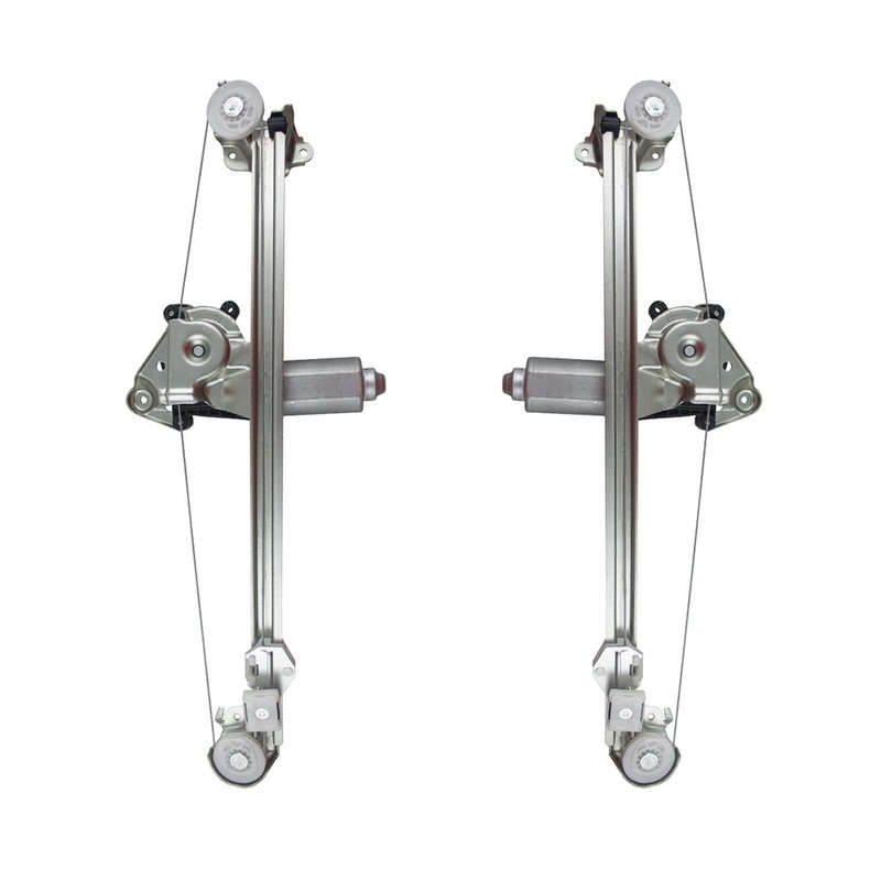 Brock Replacement Pair Set Rear Power Window Lift Regulators w/Motors Assemblies Compatible with 1998-1999 E-Class W210 2107301346 2107301646