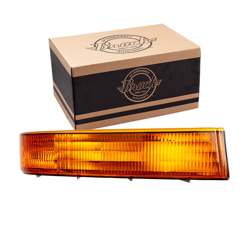 Brock Replacement Passengers Park Signal Front Marker Light Lamp Lens Compatible with 1992-1996 F150 Pickup Truck SUV F5TZ13200AB