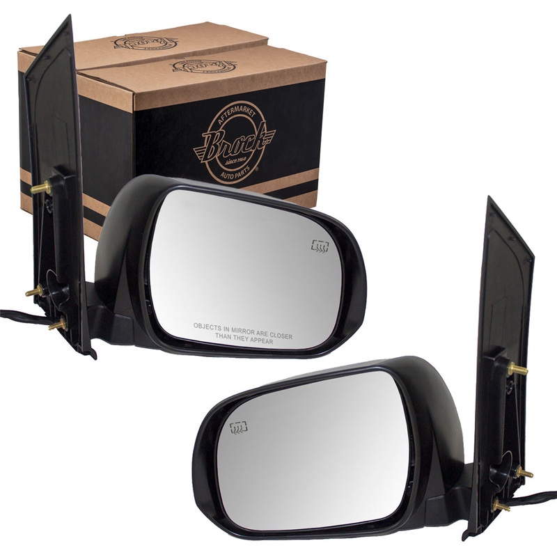 Brock Replacement Driver and Passenger Power Side View Mirrors Heated Compatible with 2013-2014 Sienna Van 87940-08094-C0 87910-08094-C0