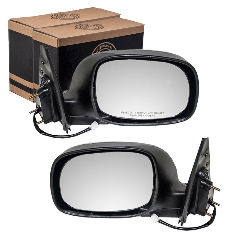 Brock Replacement Driver and Passenger Power Side View Mirrors with Chrome Compatible with 03-06 Tundra 01-07 Sequoia 87940-0C080 87910-0C080
