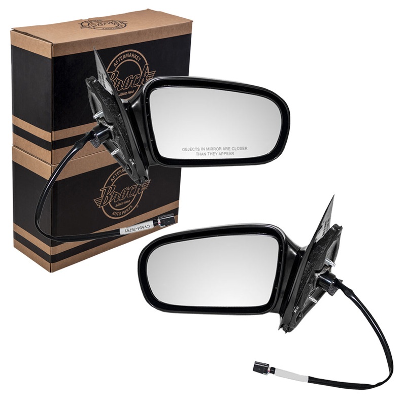 Brock Replacement Driver and Passenger Set Power Side Door Mirrors Compatible with 1995-2005 Cavalier Sunfire Coupe 10362464 22728842